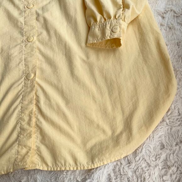 Solumbra big shirt dress cover-up top long sleeve by sun precautions yellow S - Picture 7 of 12